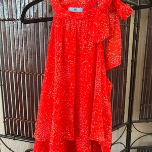 CeCe Red Blouse with White Dots - Medium